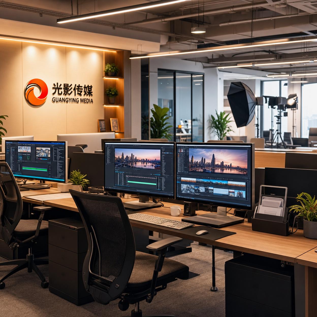 溏心vlog影视传媒公司办公室